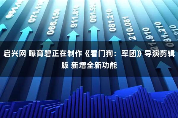 启兴网 曝育碧正在制作《看门狗：军团》导演剪辑版 新增全新功能